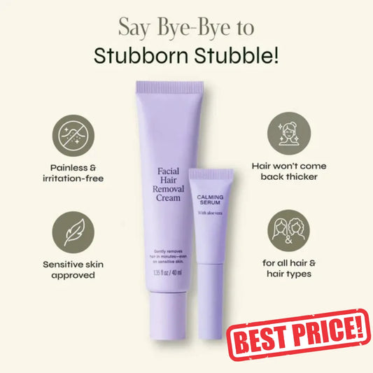 Facial Hair Removal Cream & Calming Serum