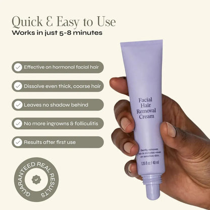 Facial Hair Removal Cream & Calming Serum
